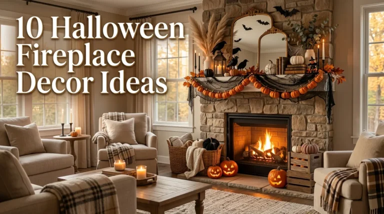 10 Halloween Fireplace Decor Ideas