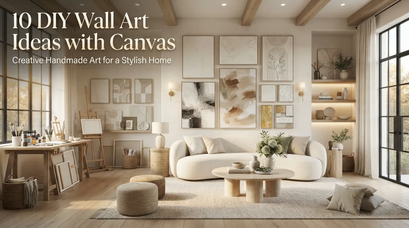 10 DIY Wall Art Ideas with Canvas