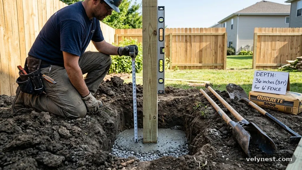 Tools for Precise Digging - How Deep Should a 6-Foot Privacy Fence Post Be Dug into the Ground?